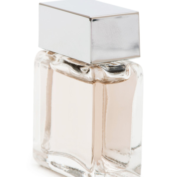 bottle of perfume isolated on the white
